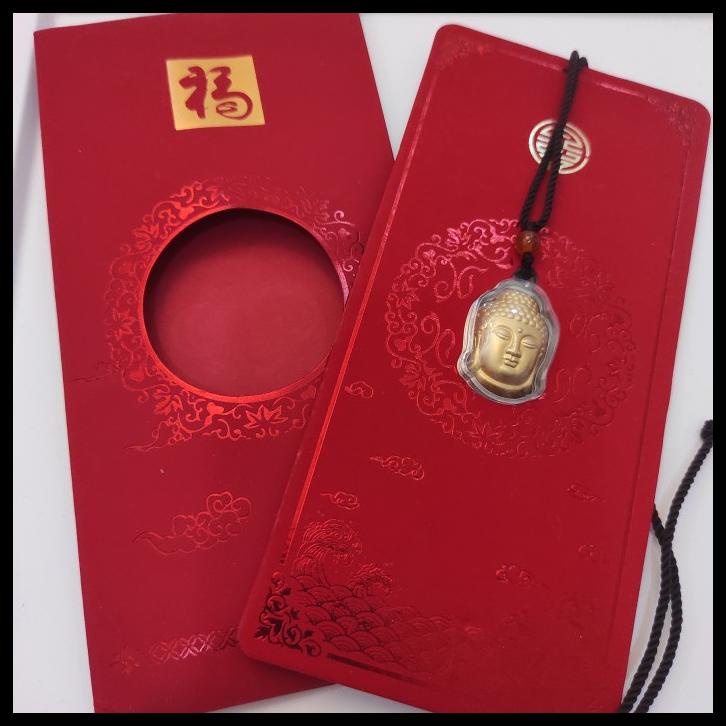 

Hadiah ANGPAO EMAS Kalung Buddha + Sertifikat, Souvenir Tahun Baru