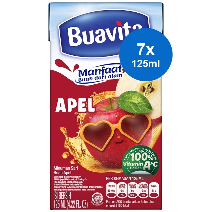 

Best.. Buavita Mini Juice Apel 7 x 125 ml 9LD