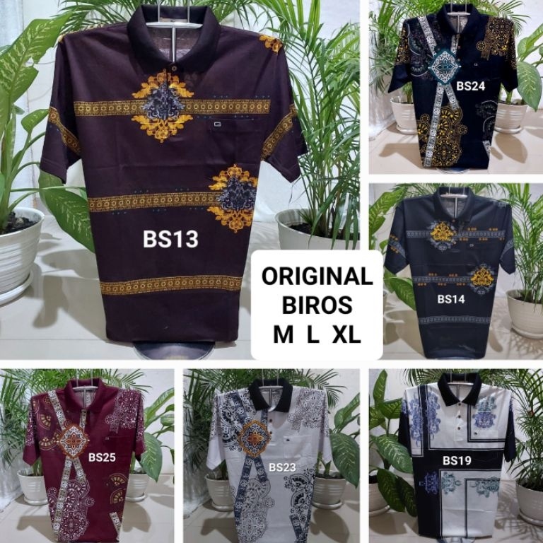 Cash Back Kaos Biros Platinum - Kaos Bapak kerah import - Biros 927)