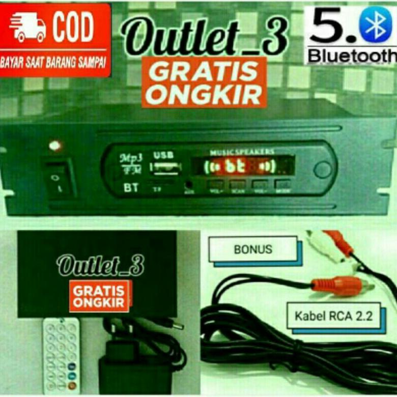 Terbaru Kit Modul Mp3 Usb Bluetooth Mini Player Box Siap Pakai Lengkap Adaptor 12V +Rca +Antena Tanp