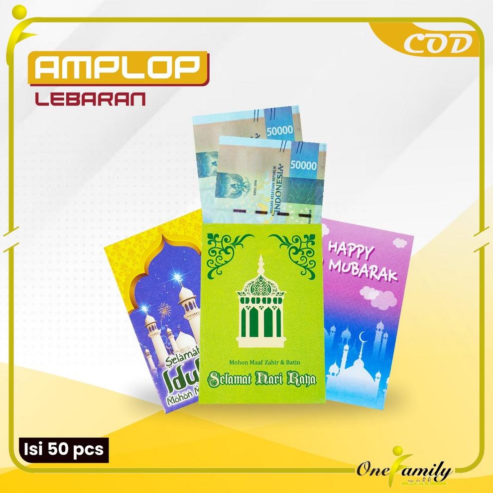 

ONE-C823 Amplop Lebaran Isi 50PCS Motif Karakter Dompet Uang Hari Raya Idul Fitri / Amplop THR Ampau Eid Mubarak Set Angpao Kartun Lucu