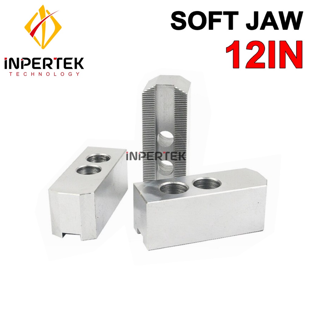 Soft Jaw 12" Claw Bubut 12 Inch 3 Jaw Chuck Mesin Bubut Lathe CNC 12in