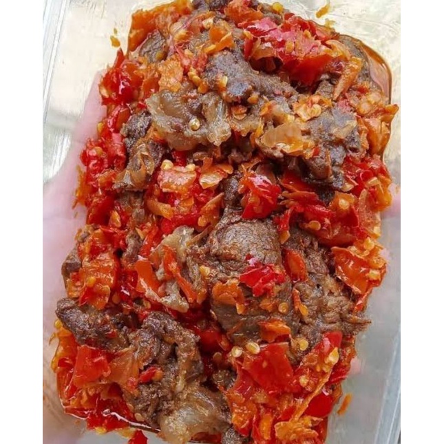 

Dendeng Daging Balado Basah/Kering/ParuBalado (1/4 , 1½kg , 1kg)