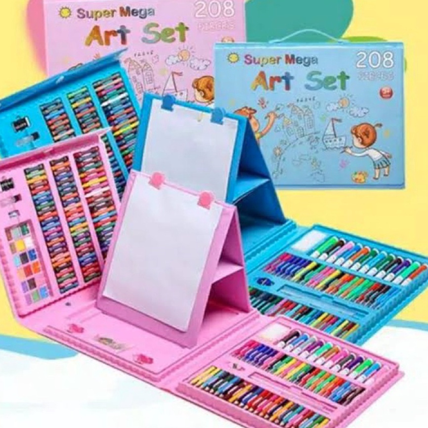 

YLQ Crayon Set 208 Pcs Set Pensil Warna Menggambar Mewarnai Melukis Anak-Anak Krayon Cat Cair Pastel Koper Set Lengkap Kado Anak Colouring Gift Set CHOCHO 88 SHOP Diskon