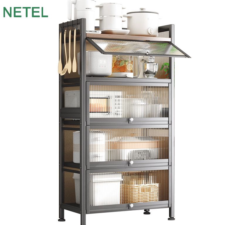 HARGA TERMURAAH NETEL Rak dapur Rak Oven Microwave Lemari Piring Multi-layer Lemari Dapur berdiri di
