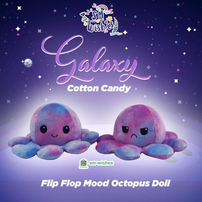 Rainbow Series Boneka Gurita Bolak-Balik Ganti Mood Pelangi