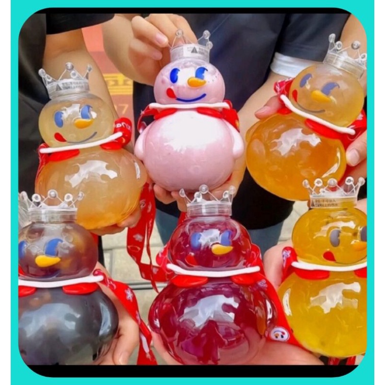 Botol minum Mixue  Botol mixue Viral 700ml Termurah free tali botol minum anak TK Botol minum kekini