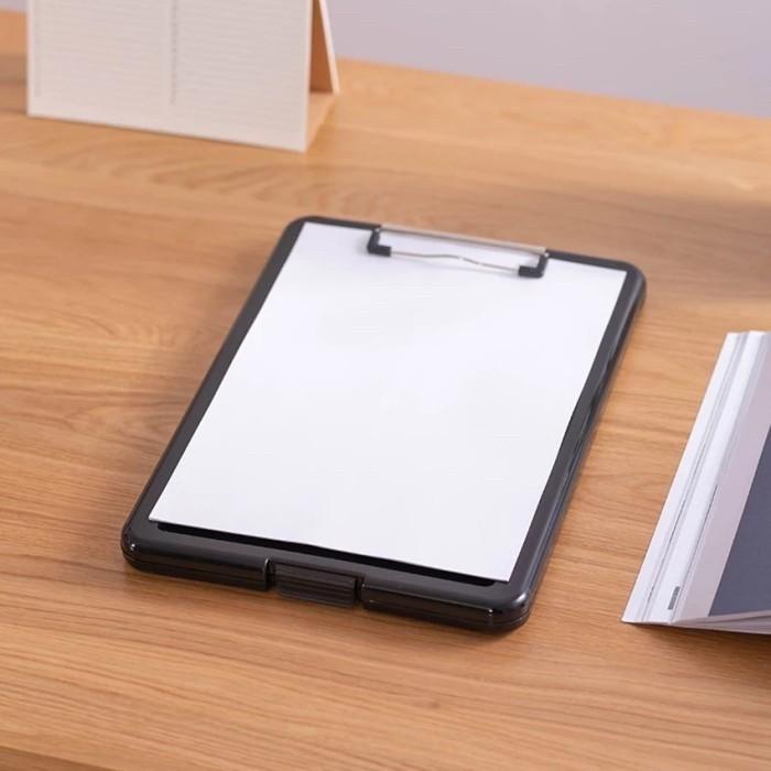 

Triple W 2 In 1 Clipboard + Storage Alas Papan Ujian Jalan Tulis Clip