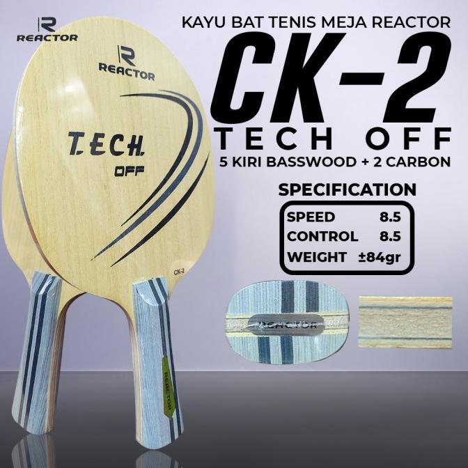 Kayu Bat Tenis Meja Pingpong Reactor Carbon CK2