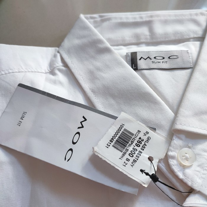 Moc - Kemeja Lengan Panjang Pria Hitam Putih