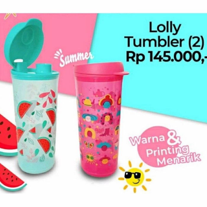 gelas Tupperware lolly tumbler 470ml 1pcs botol minum anak new