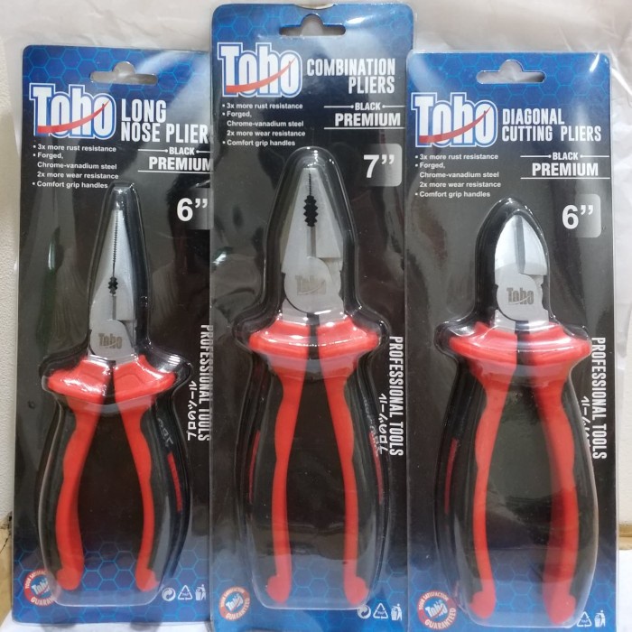 Terlaris Paket Tang Potong Toho - Tang Kombinasi Lancip Potong Toho