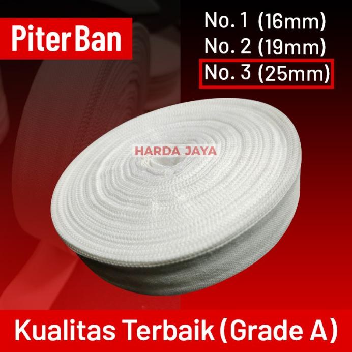 

Terlaris Piterban 25Mm 1" Inch | Pita Ban Veterban Dinamo Tali Guling Bantal