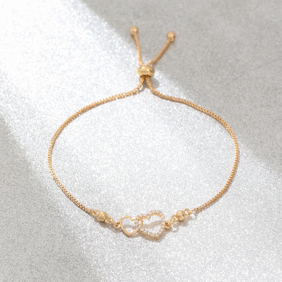 Promo COD Gelang Titanium Anti Karat Rose Gold Aksesoris Fashion Gelang Serut Rantai Wanita Murah Pe