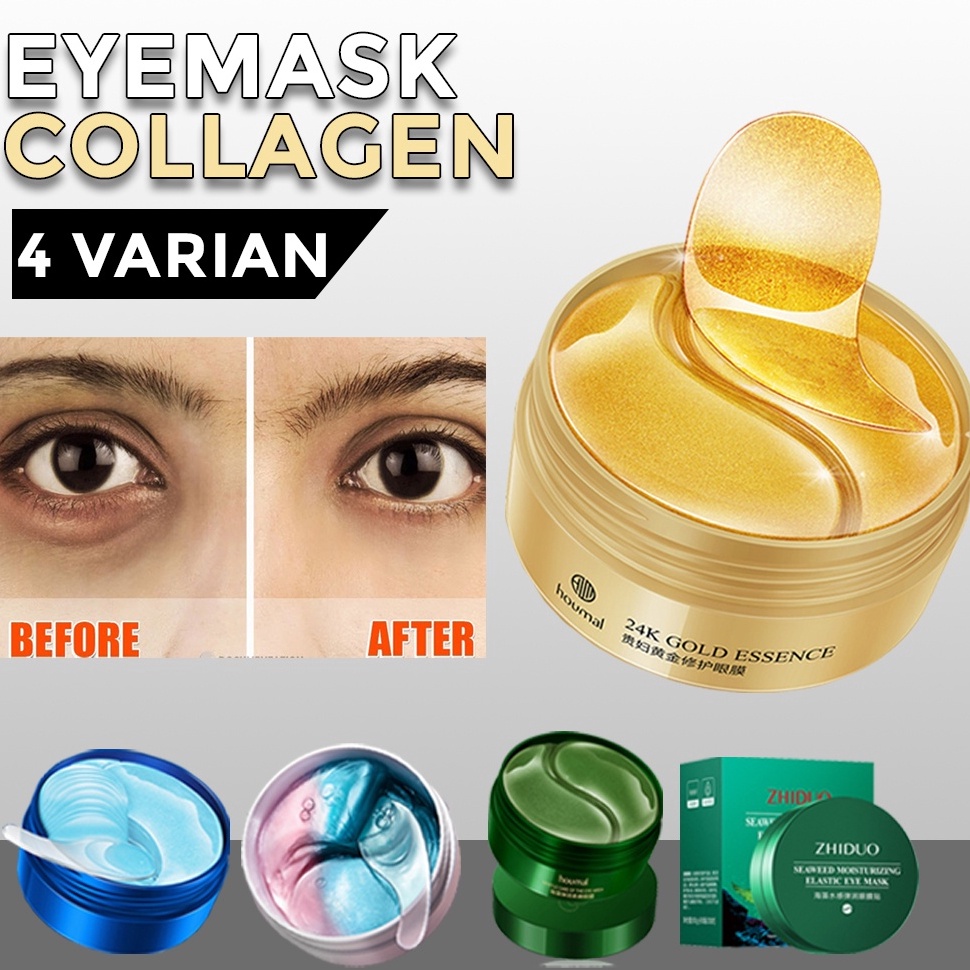 9+KAP3-D TERMURAH ISI 60 LEMBAR Masker Mata Collagen Emas 24k Mata Panda Anti Kerutan 836&