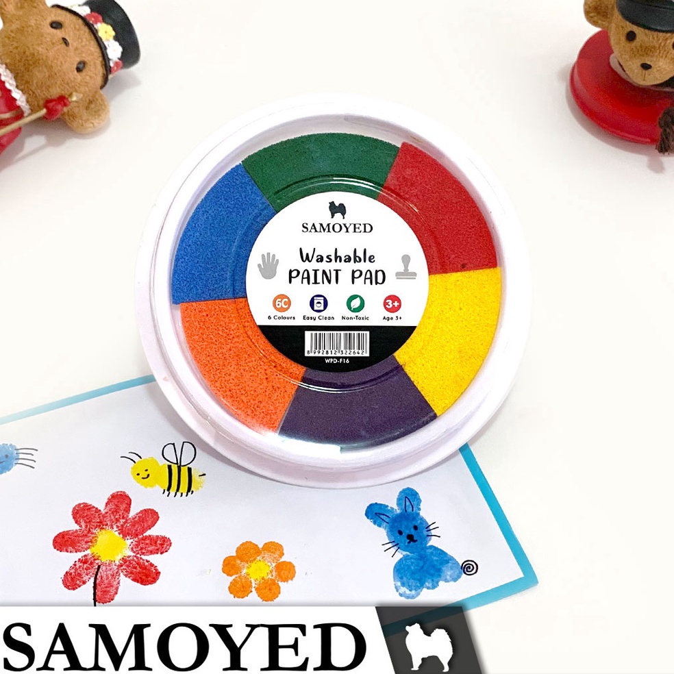 

[MFL58] Cat Lukis Anak / Jari / Tangan / Busa Cap / Stempel / Finger / Hand / Stamp Painting / Washable Paint Pad Samoyed WPD Model Baru ＾0＾