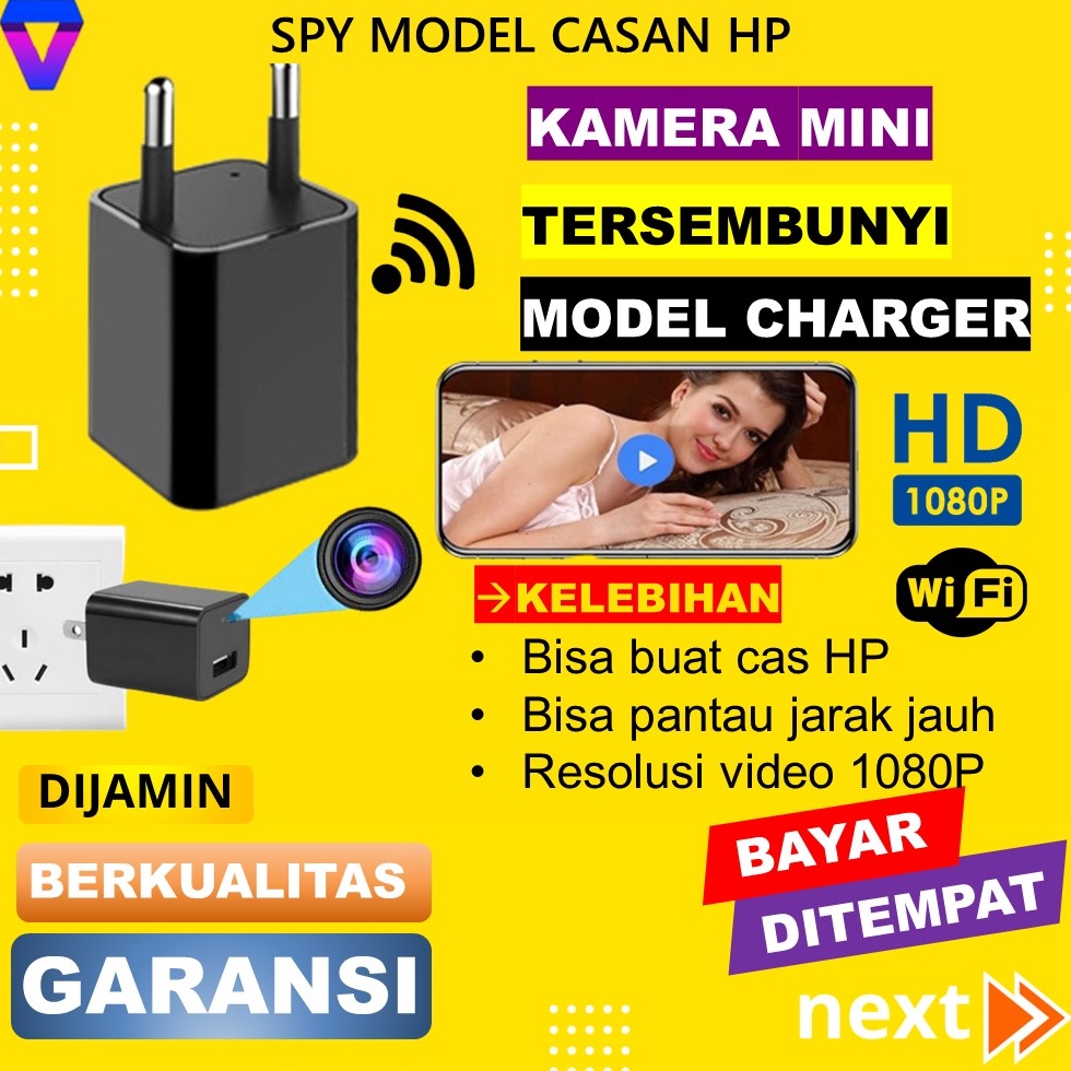 Muraaaahh.. KAMERA TERSEMBUNYI MINI TANPA KABEL TERHUBUNG HP SPY CAMERA CCTV KECIL MINI PENGINTAI BE