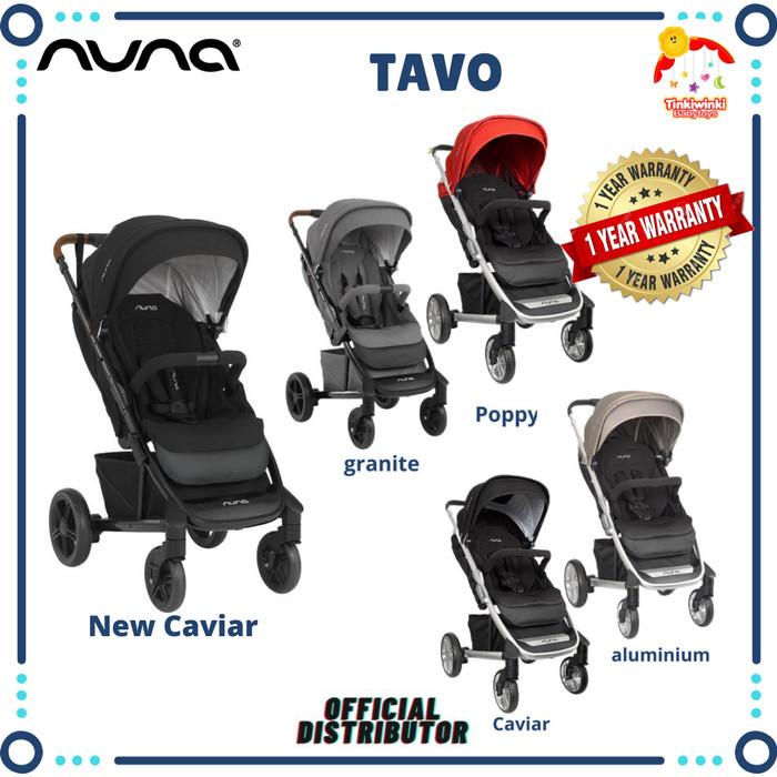 Stroller Nuna Tavo (Aluminium, Caviar, Poppy)