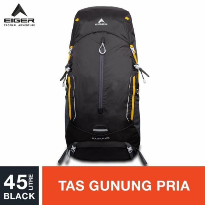 Terlaris Tas Keril Eiger Equator Rucksack Carrier 45L Black Tas Gunung Hiking