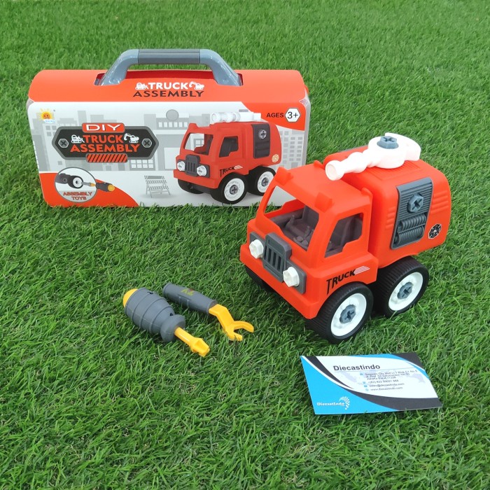 FLASH SALE DIY TRUCK - ENGINEERING TOYS - ASSEMBLY BOX - FIRE TRUCK TERMURAH