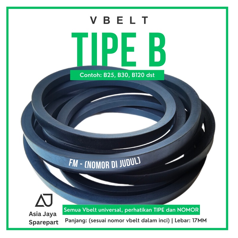B29 5290 TIPE B VPOWER Fan Belt Van Belt Vbelt Mesin Cuci Otomotif Mobil Tali Kipas Auto Rubber
