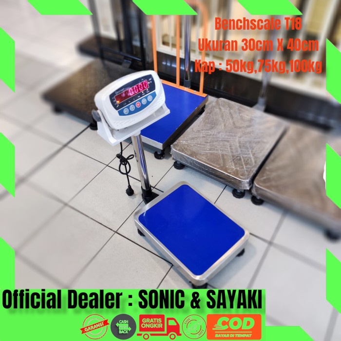 Timbangan lantai T18 kap 100Kg / Timbangan digital kap 75Kg