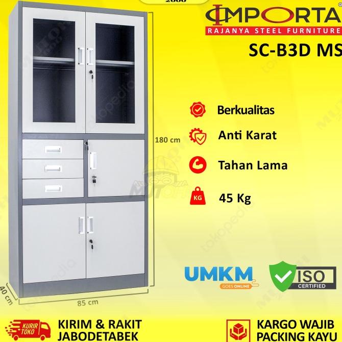 

IMPORTA SC-B3D BT MS lemari arsip besi 4 Pintu 3 Laci 1 Brankas ---NEW READY---