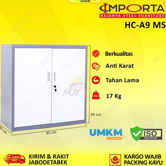 

IMPORTA HC-A9 BT MS lemari arsip besi pintu Swing Plat Pendek ---NEW READY---