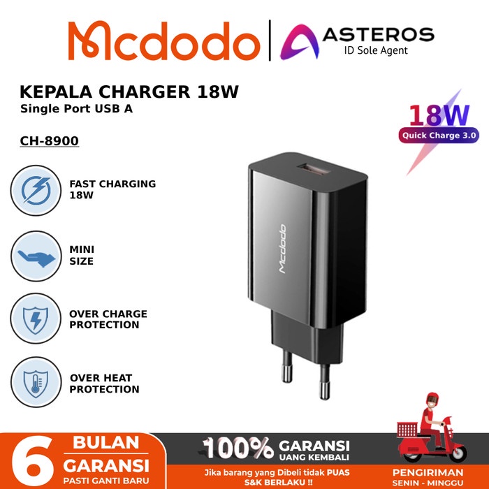Terlaris Kepala Charger Infinix Asus Realme Fast Charging 10W 18W-45W Mcdodo