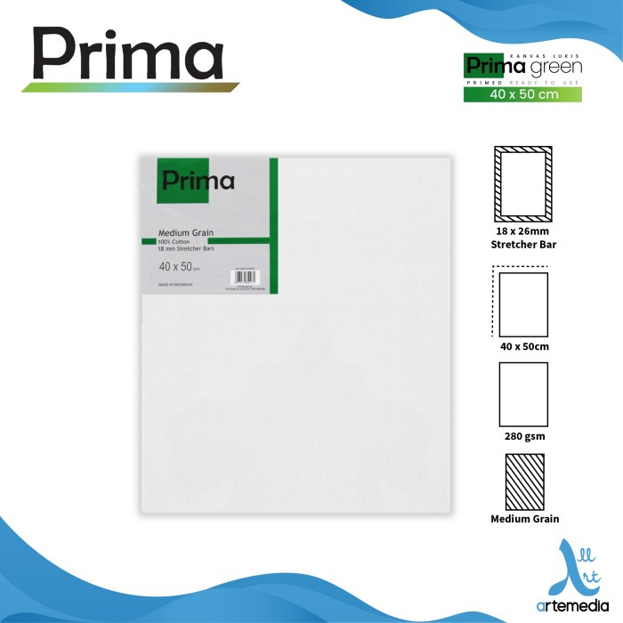 

Kanvas Lukis Prima Green 40X50Cm Cotton Canvas