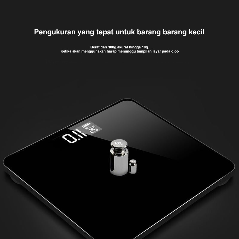 Holiven ​Timbangan Badan Layar Digital 180kg / Pengukur Berat Badan Digital Kaca Akurat