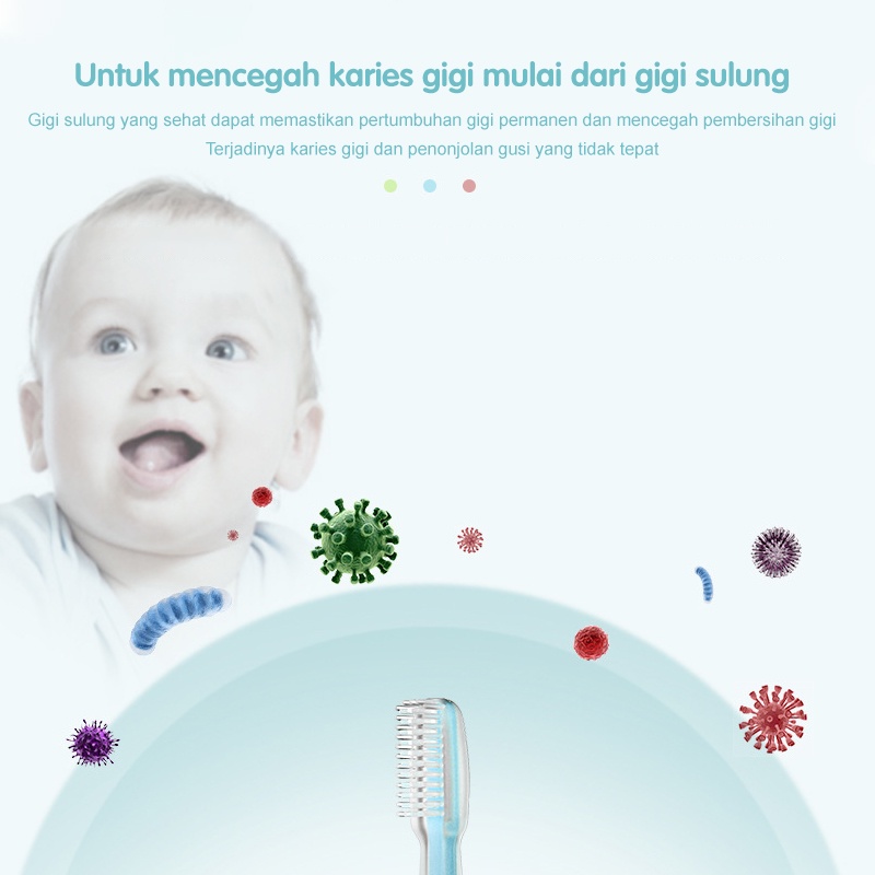 Holiven Sikat Gigi Bayi Silikon Halus Aman / Silicone Suction Cup Soft ToothBrush