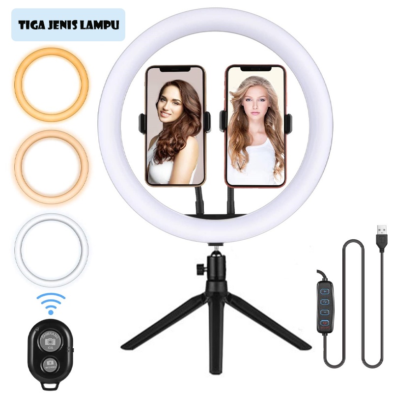 Holiven RING LIGHT 26 CM MIDEA STREAMING VLOGGING YOUTUBER