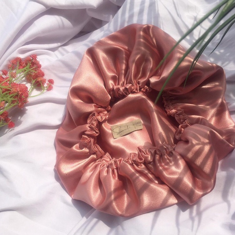 92 HAIR BONNET SILK by SV - SUTRA SILK satin bonnet - Hair bonnet silk / hair bonnet berkualitas Hig