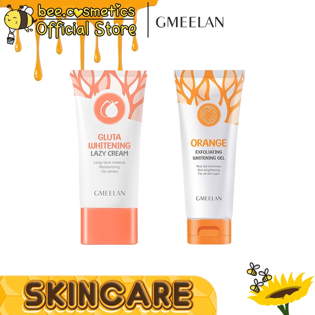 GMEELAN SERIES GLUTA WHITENING LAZY CREAM 30GR / GMEELAN ORENGE EXFOLIATING 50GR