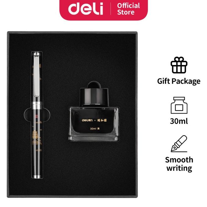 

Deli Summer Palace Fountain Pen Set Pulpen Fountain (Hitam) S168