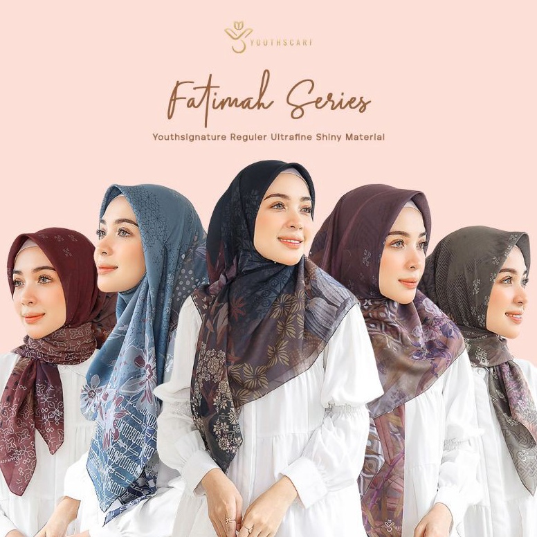 TERBAIK Youthscarf - ( FATIMAH SERIES) - Hijab printing - Hijab segiempat voal - Voal Ultrafine - Hi
