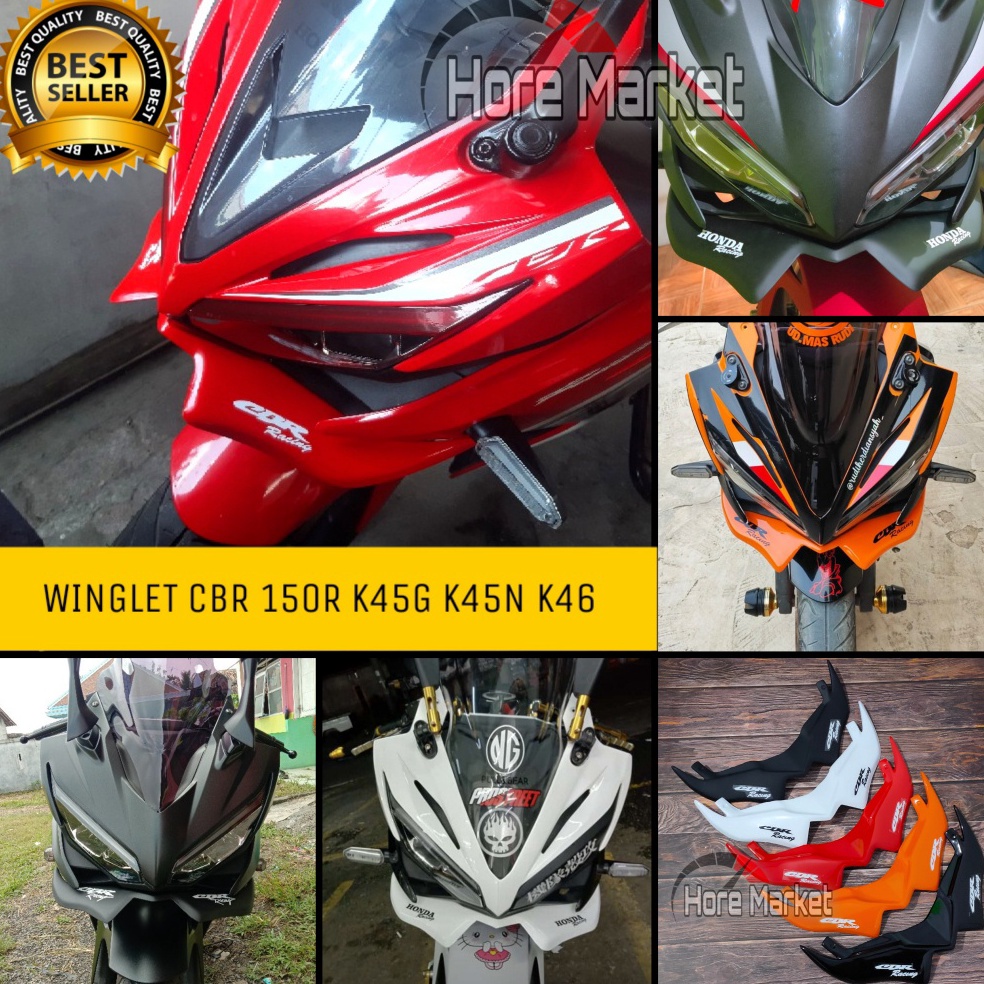 STOK TERBARU|| WINGLET CBR 150R K45G K45N K46 WINGLET CBR 150 R 2016 2017 2018 2019 2020 WINGLET CBR