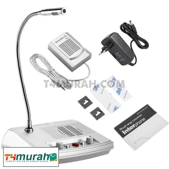 Mic Loket Rsu Kantor Interphone Microphone Loket Kasir Speaker Zhudele