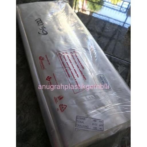 """] Plastik PP Roll 03 micron 45 cm 100 meter