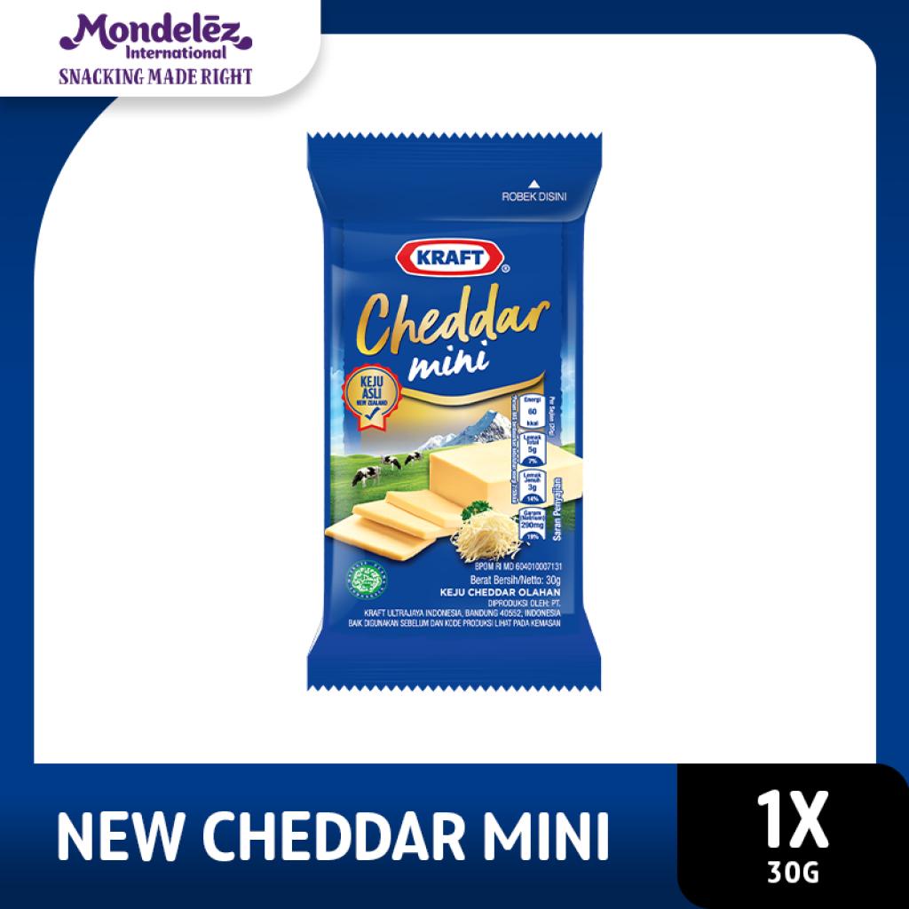 

Kraft Keju Cheddar Regular 30g, kemasan kecil untuk memasak kue dan burger