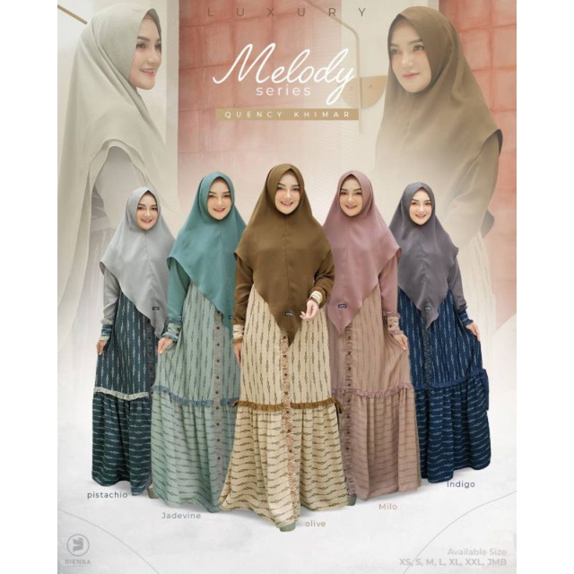 Gamis set Khimar Melody by Dienna