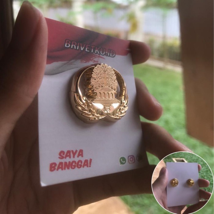 Terlaris Pin Korpri Gold Plate Brivetku