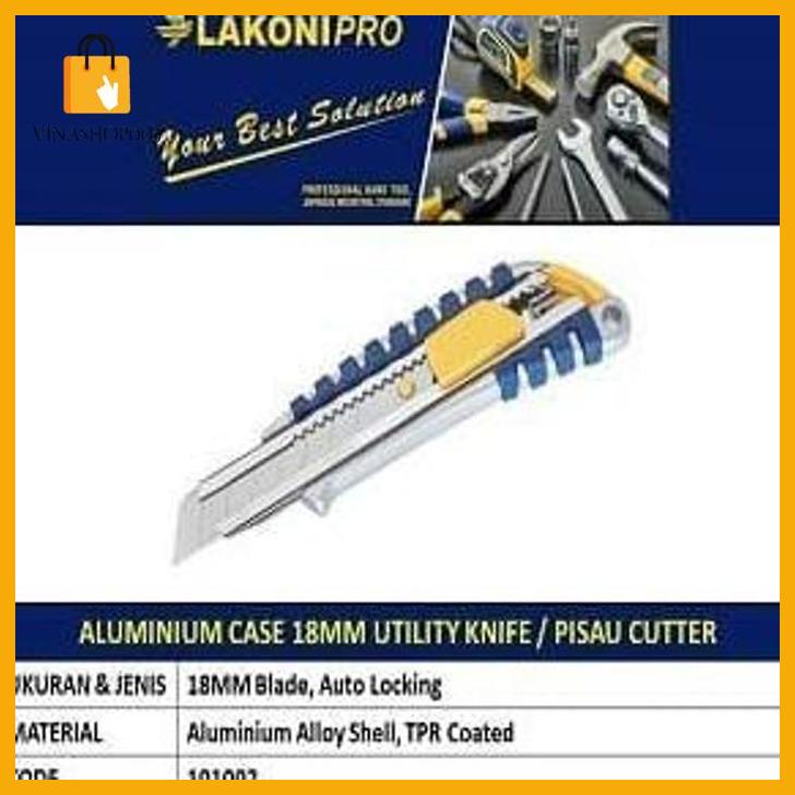 

lilajunio01 - CUTTER ALUMINIUM CASE 18MM UTILITY KNIFE LAKONI PRO
