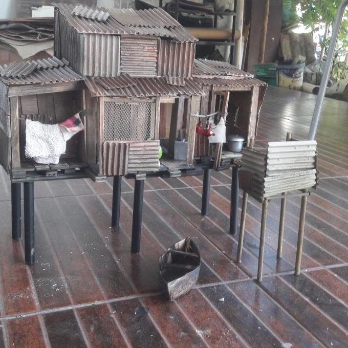 Big Sale Diorama Miniatur Rumah Pinggir Kali Plus Jamban Original