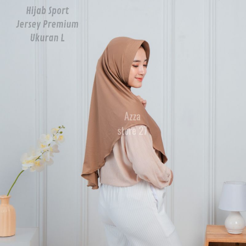 Hijab Daily Instan Size L Jersey premium terlaris