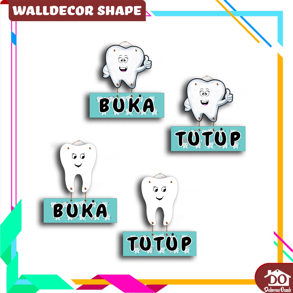 Walldecor Pajangan Dinding Hiasan Buka Tutup Open Close Gigi SH01