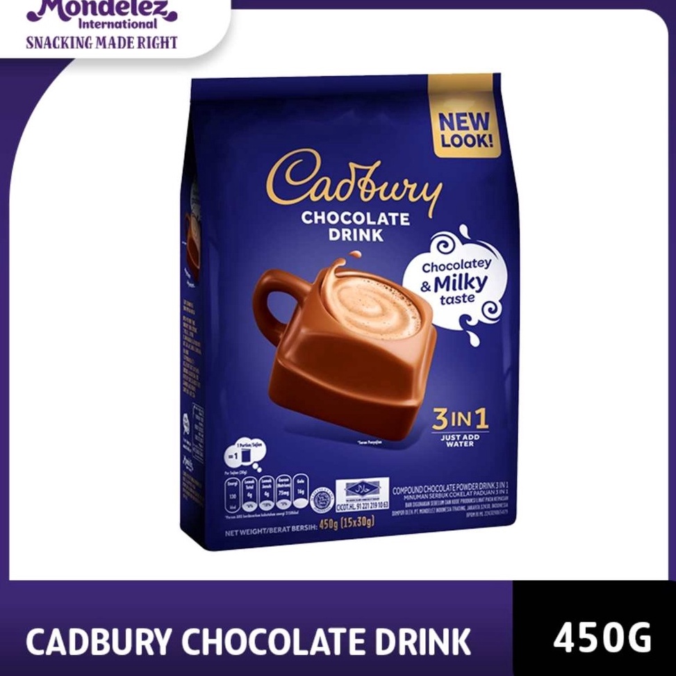

Kualitas Premium Cadbury Hot Chocolate Drink 3 in 1 Regular 450g, minuman coklat premium 08S