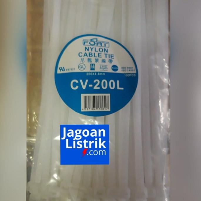 

@@@@] Kabel Ties CV200L Fort 4.8mm Isi 100 pcs (Cable Tie) CV-200L CV 200