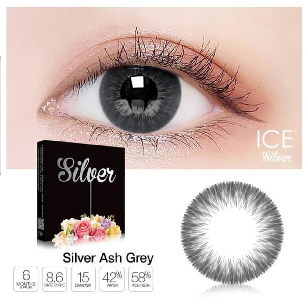 Baru Softlens Ice Silver Ash Grey Minus -0.50 Sd -6.00 S23Y